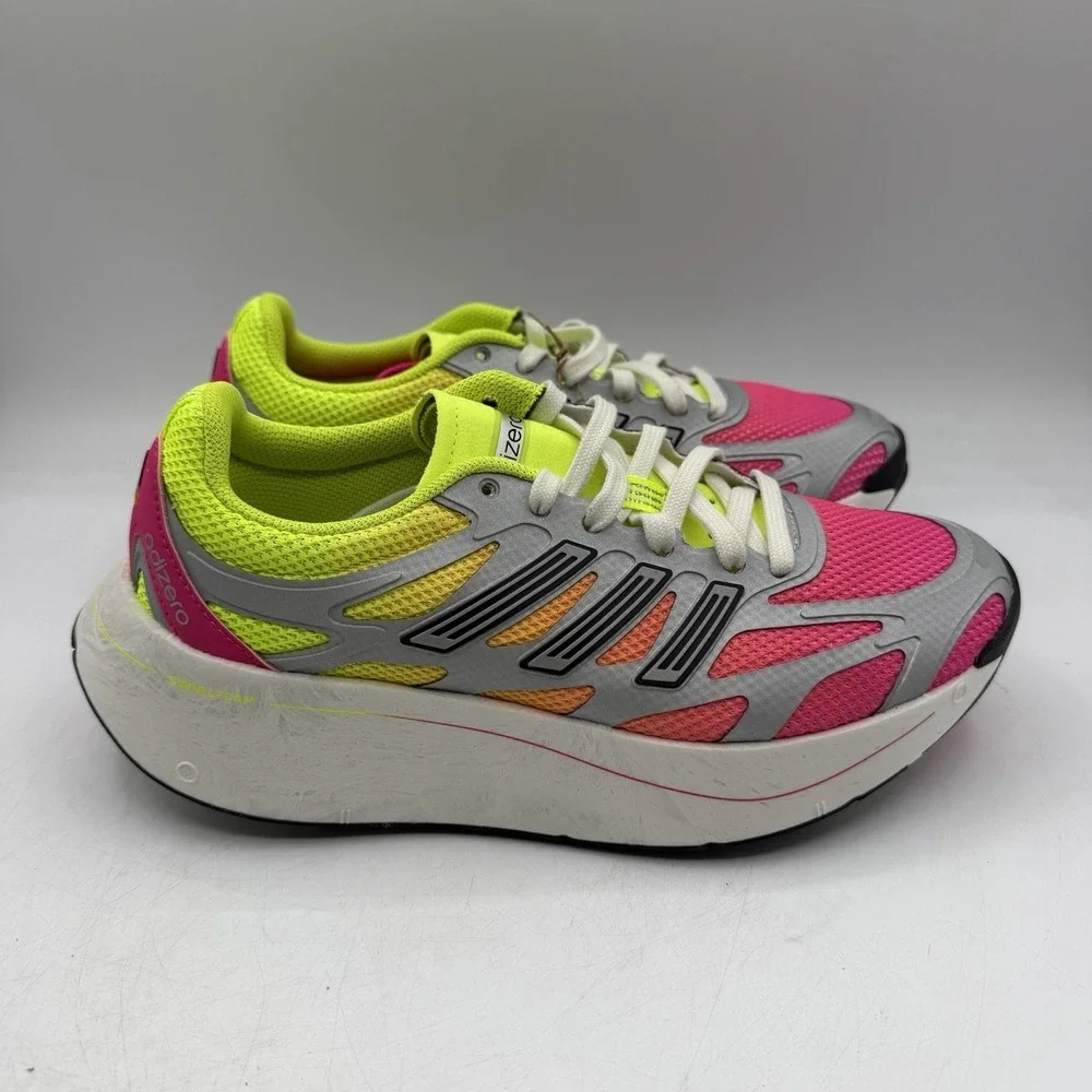 Adidas Adizero Aruku Running‎ Shoes Womens Sz 6 Shock Pink Solar Yellow JR6175
